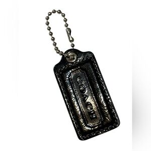 Coach Black Patent Leather Hang Tag/Keychain Accessory